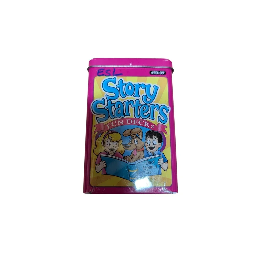 Super Duper Story Starters Fun Deck Kids OS Pink Good #FD-09 Flashcards Tin